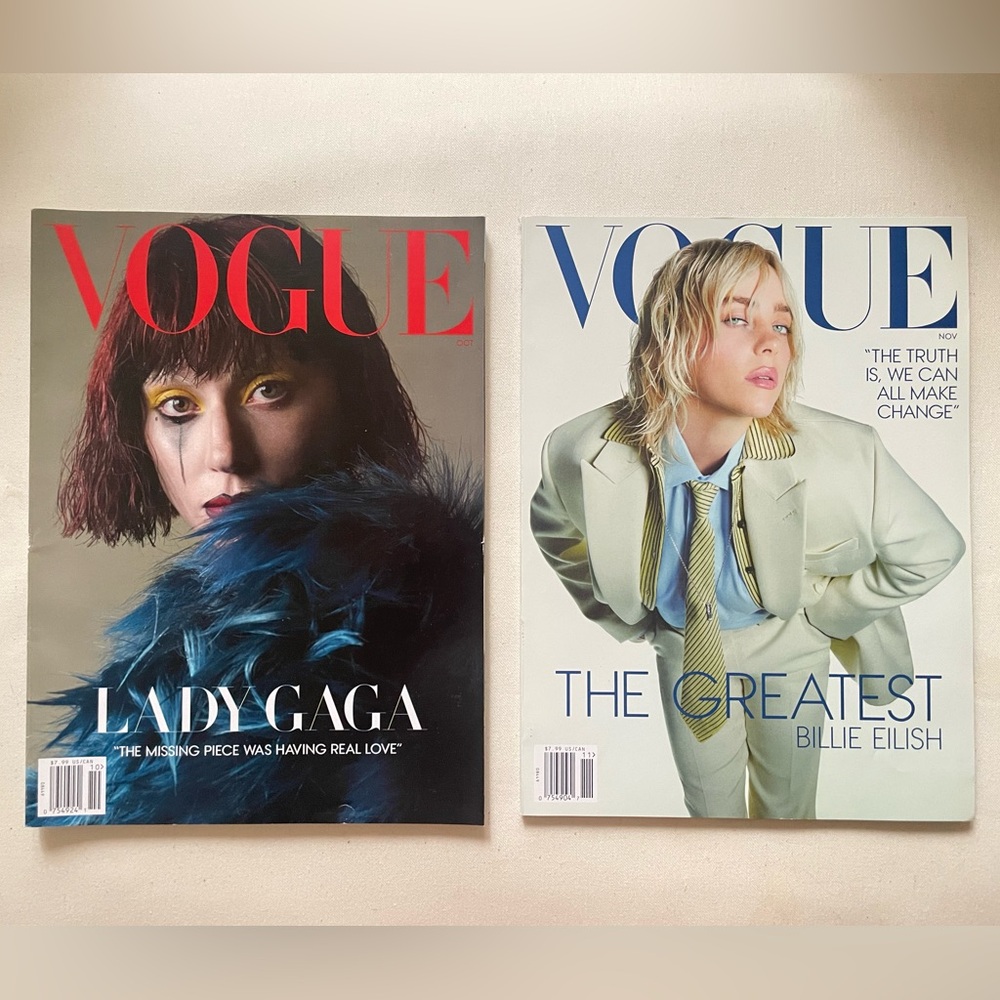 VOGUE MAGAZINE Nov & Oct 2024 Billie and Lady Gaga editions